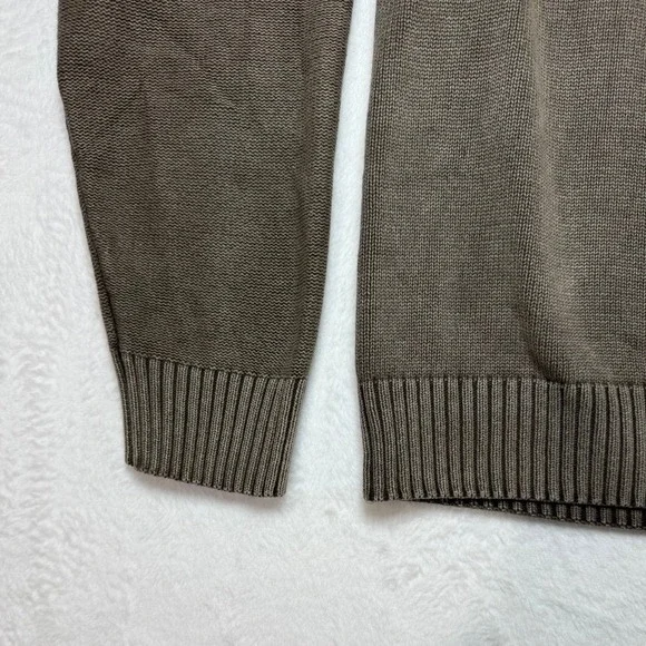 Redhead Mens Quarter Zip Sweater Brown Knit Pullover Size Medium - Picture 3 of 5